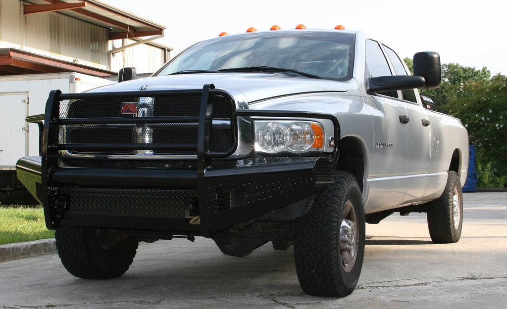 Fab Fours DR03-S1060-1 Black Steel Front Ranch Bumper for Select Dodge Ram 2500, Dodge Ram