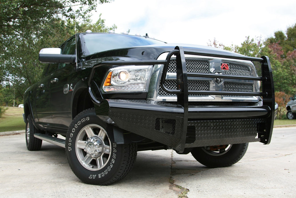 Fab Fours DR06-S1160-1 Black Steel Front Ranch Bumper for Select Dodge Ram 2500, Dodge Ram 3500, Dodge Ram 4500, Dodge Ram