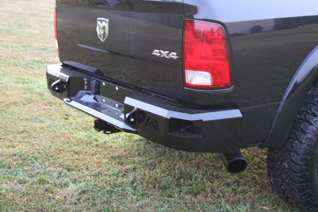 Fab Fours DR09-W2950-1 Heavy Duty Rear Bumper for Select Dodge Ram 1500, Dodge Ram 2500, Dodge Ram 3500, Dodge Ram 4500, Dodge Ram 5500, Ram 1500, Ram 2500, Ram 3500, Ram 4500, Ram
