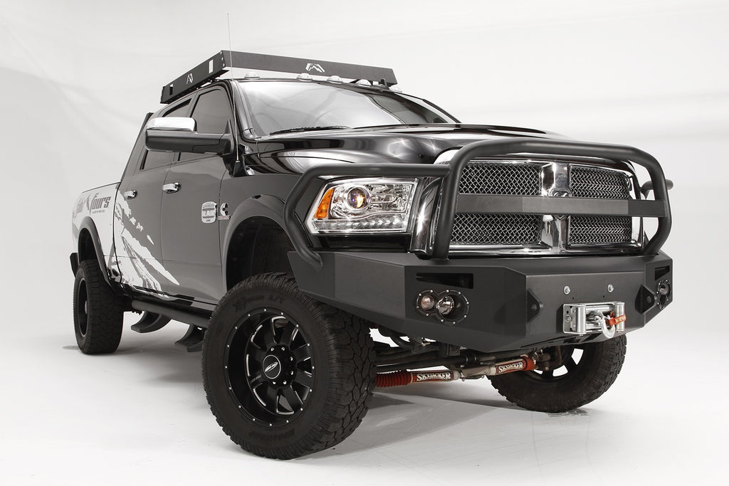 Fab Fours DR10-A2950-1 Premium Heavy Duty Winch Front Bumper for Select Dodge Ram 2500, Dodge Ram 3500, Dodge Ram 4500, Dodge Ram 5500, Ram 2500, Ram 3500, Ram 4500, Ram