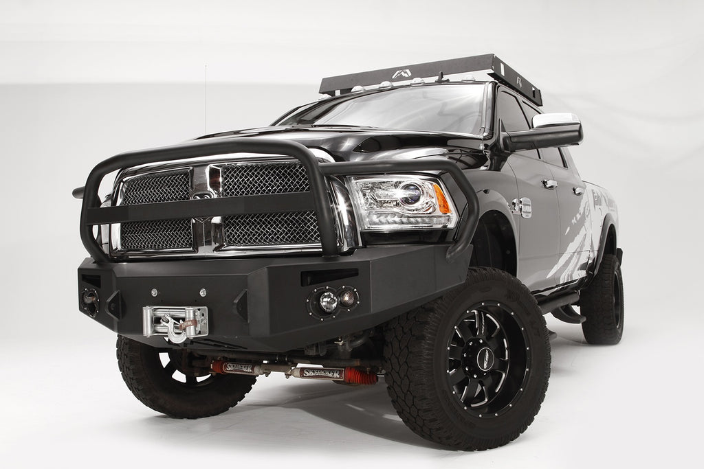 Fab Fours DR10-A2950-B Premium Heavy Duty Winch Front Bumper for Select Dodge Ram 2500, Dodge Ram 3500, Dodge Ram 4500, Dodge Ram 5500, Ram 2500, Ram 3500, Ram 4500, Ram