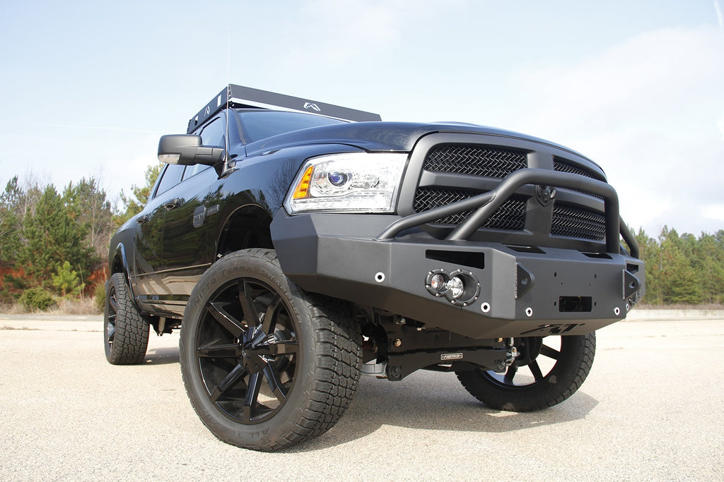 Fab Fours DR13-F2952-B Premium Winch Front Bumper for Select Ram