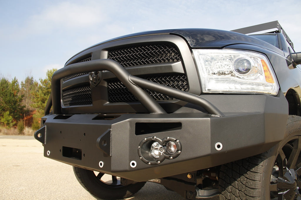 Fab Fours DR13-F2952-B Premium Winch Front Bumper for Select Ram