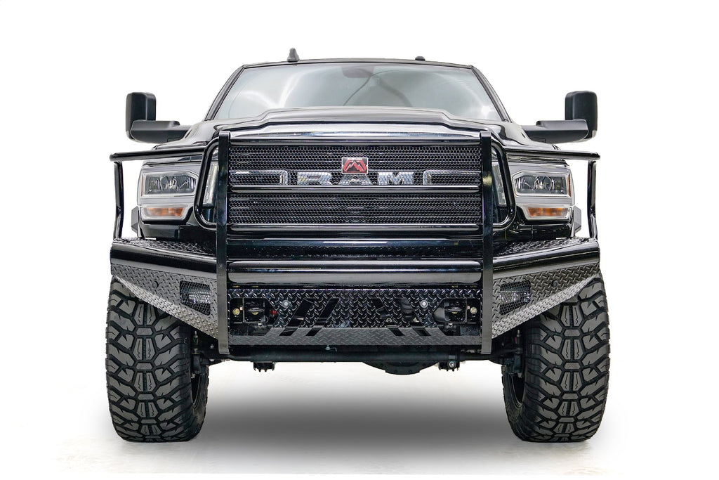 Fab Fours DR19-S4460-1 Black Steel Front Bumper for Select Ram 2500, Ram