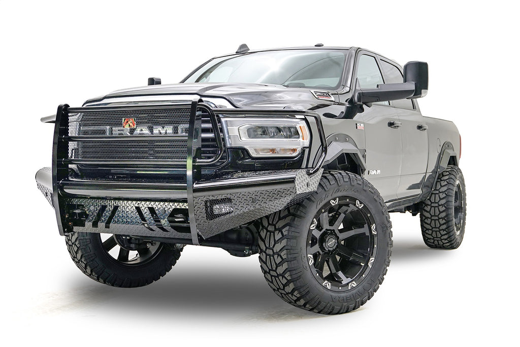 Fab Fours DR19-S4460-1 Black Steel Front Bumper for Select Ram 2500, Ram