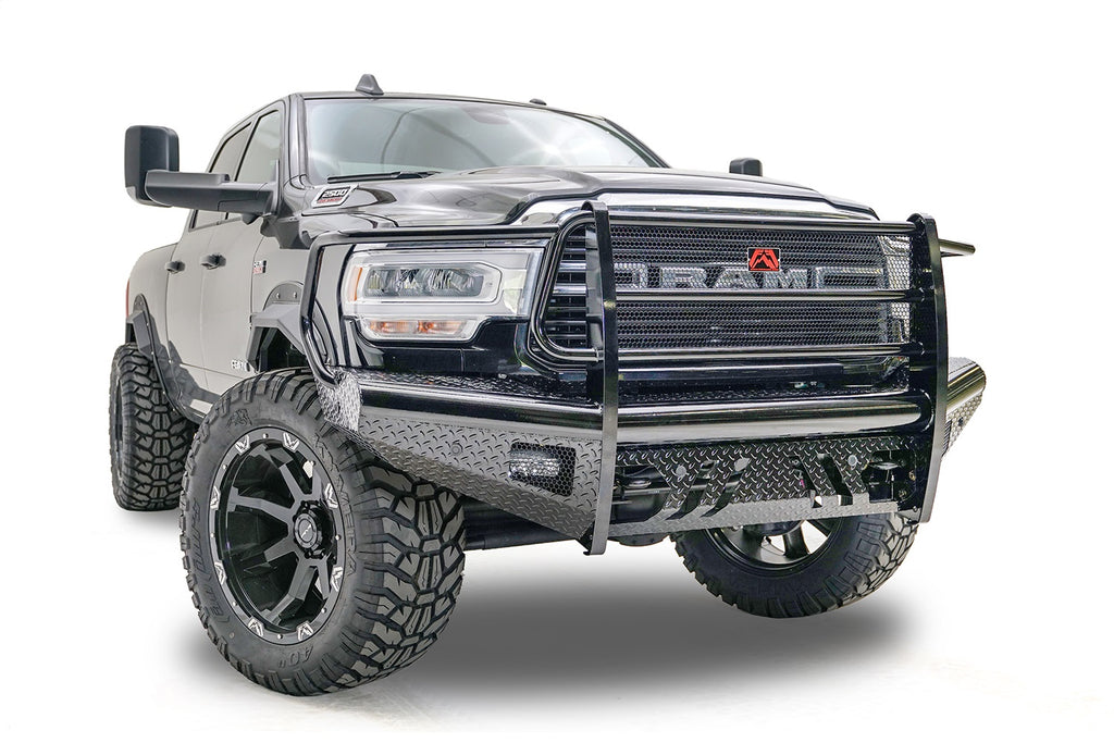 Fab Fours DR19-S4460-1 Black Steel Front Bumper for Select Ram 2500, Ram