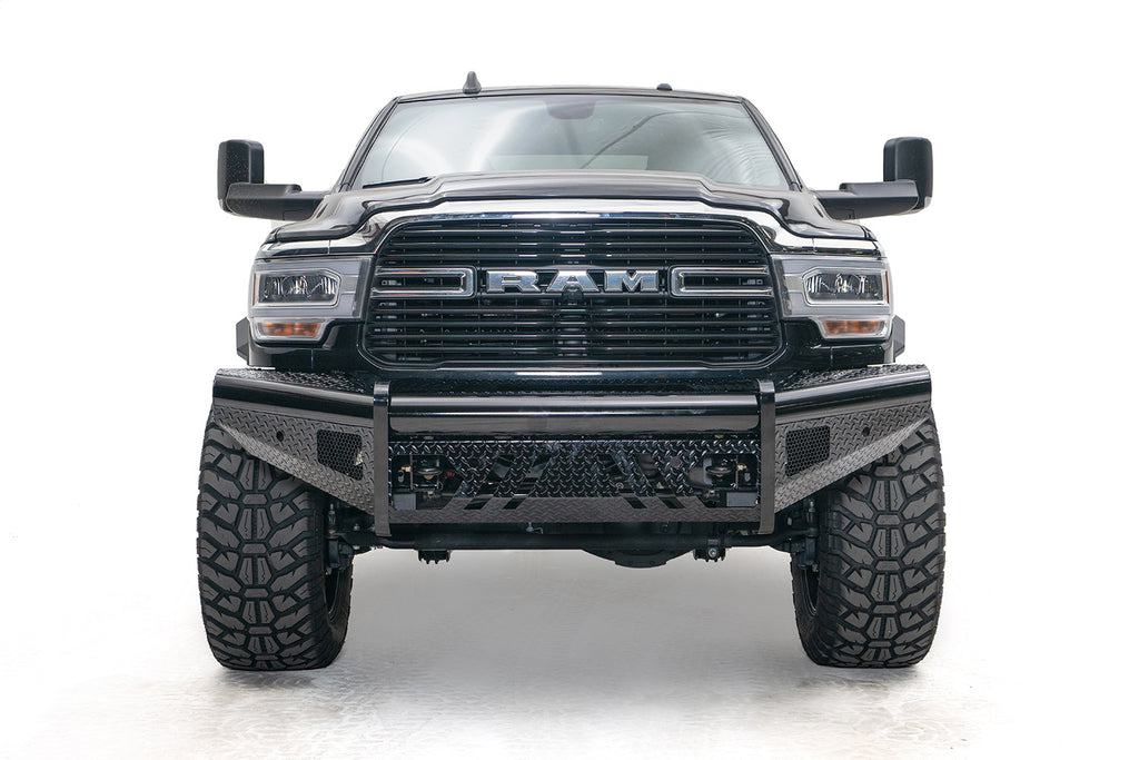 Fab Fours DR19-S4461-1 Black Steel Front Bumper for Select Ram 2500, Ram