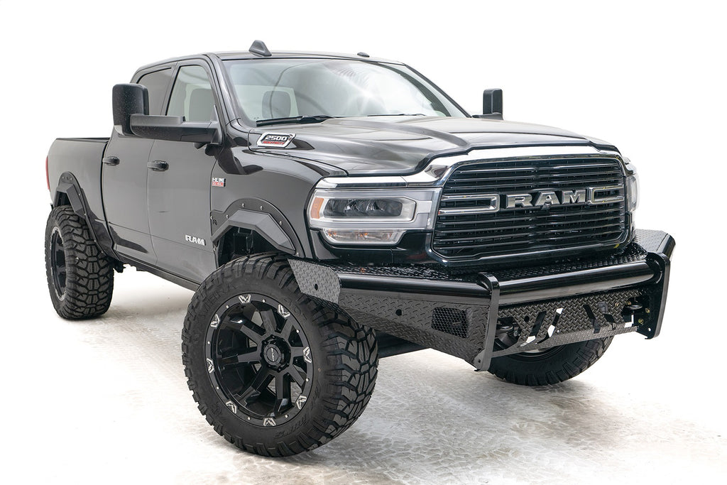 Fab Fours DR19-S4461-1 Black Steel Front Bumper for Select Ram 2500, Ram
