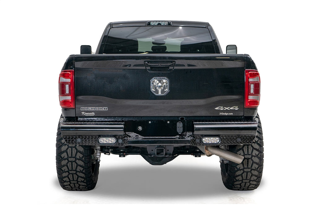 Fab Fours DR19-T4450-1 Black Steel Rear Bumper for Select Ram 2500, Ram