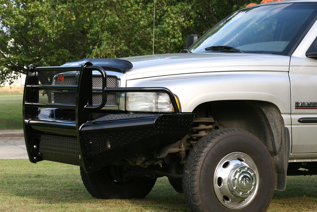 Fab Fours DR94-S1560-1 Black Steel Front Ranch Bumper for Select Dodge Ram
