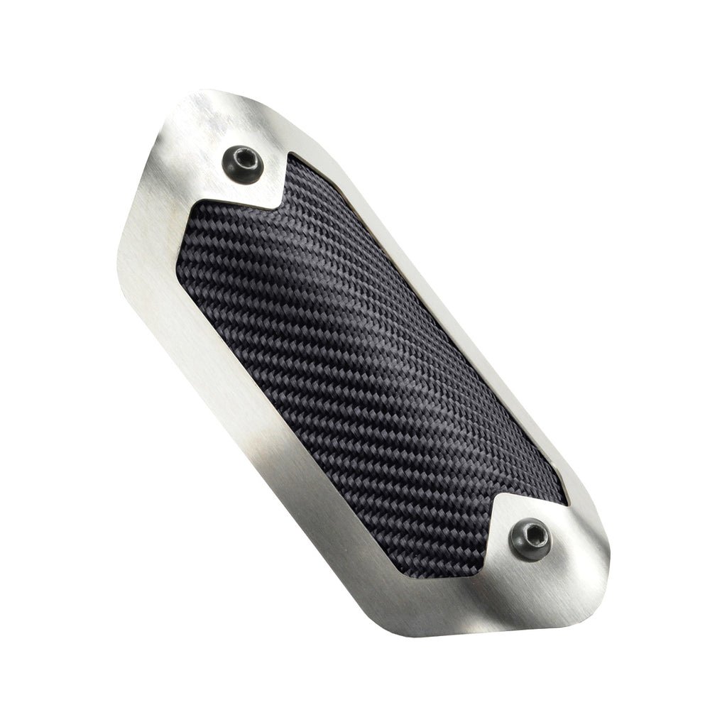DESIGN ENGINEERING 10900 Flexible Heat Shield 3.5 in x 6.5in Brushed/Onyx