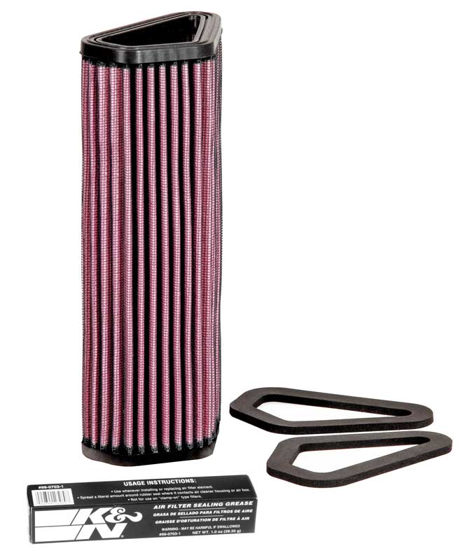 K&N DU-1007 Replacement Air Filter for Select Ducati 1098, Ducati R, Ducati R Bayliss LE, Ducati S, Ducati S Tricolore, Ducati 1198, Ducati R Corse, Ducati S, Ducati S Corse, Ducati SP, Ducati 848, Ducati 848 EVO, Ducati 848 EVO Corse SE, Ducati Diavel,