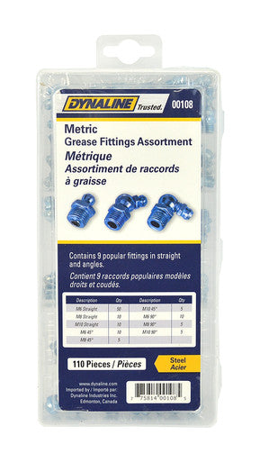 Dynaline 00108 Metric Grease Fitting Assortment