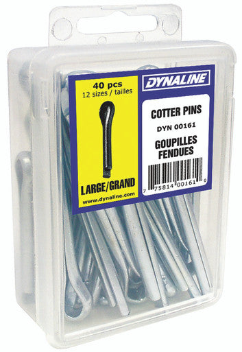 Dynaline 00161 Cotter Pin Dynakit (Large), 40 Pieces, 12 Sizes