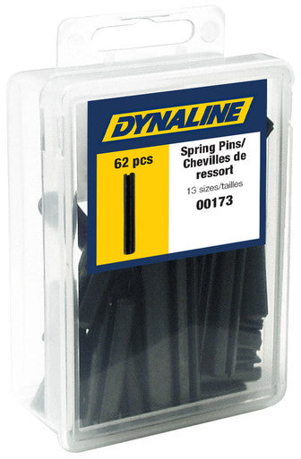 Dynaline 00173 Spring Pin Assortment Dynakit, 62 Pieces, 13 Sizes