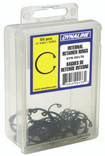 Load image into Gallery viewer, Dynaline 00176 Internal Retainer Ring Assortment Dynakit, 55 Pieces, 11 Sizes (R3000 - 025 to 100) Internal