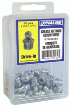 Load image into Gallery viewer, Dynaline 00182 Drive-In Grease Fitting Assortment Dynakit, 50 Pieces, 4 Sizes
