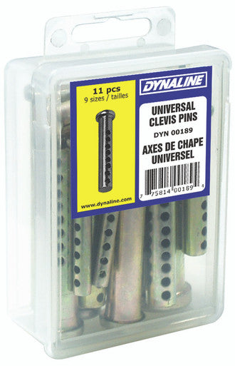 Dynaline 00189 Universal Clevis Pin Assortment Dynakit, 11 Pieces, 9 Sizes