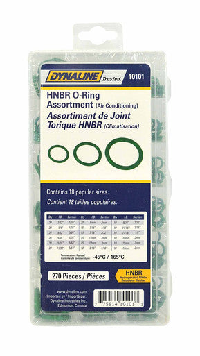 Dynaline 10101 HNBR O-Ring Assortment With 270 Pieces / 18 Sizes