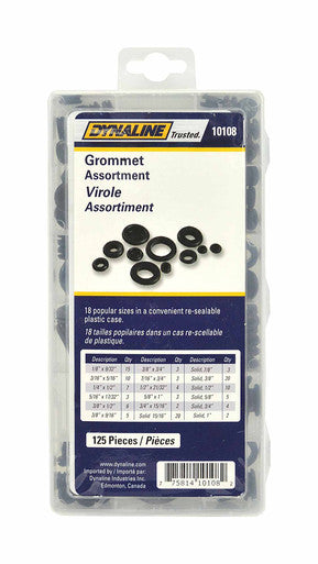 Dynaline 10108 125 PC Grommet Assortment