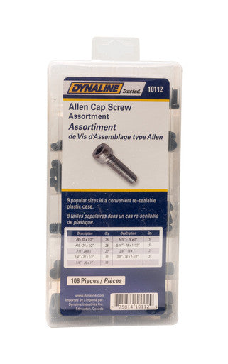 Dynaline 10112 Allen Cap Screw Assortment