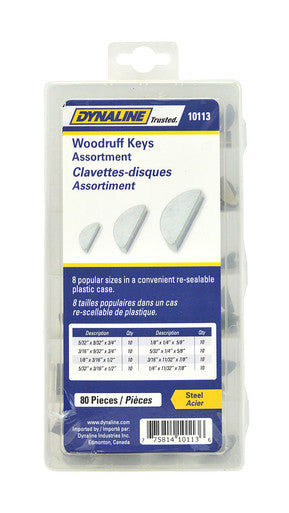 Dynaline 10113 Woodruff Key Assortment