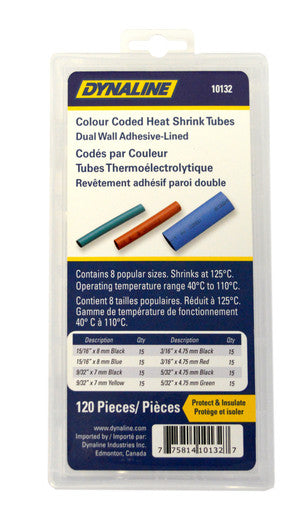 Dynaline 10132 120 PC Heat Shrink Tube Assortment