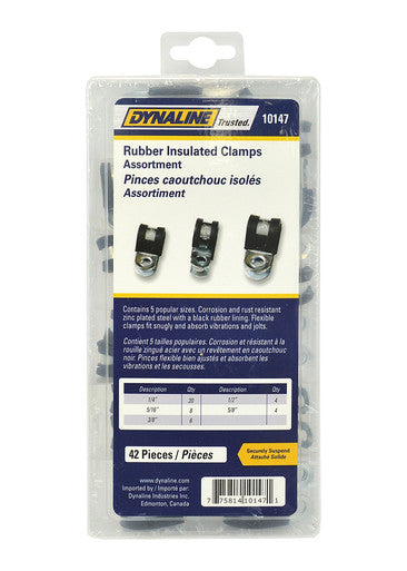 Dynaline 10147 Rubber Insulated Clamp Assort.