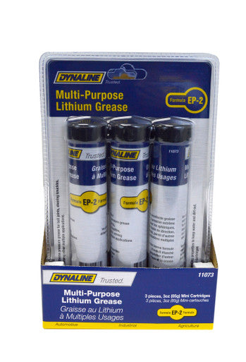 Dynaline 11073 Multi-Purpose Lith.Grease 85g Mini Cartridge, 3 per pkg