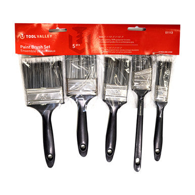 Tool Valley 51113 Paint Brush Set, 5 Pcs - Red Table