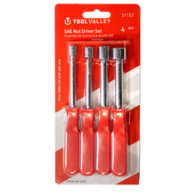Load image into Gallery viewer, Tool Valley 51157 Nut Driver Set - SAE, 4 Pcs - Red Table