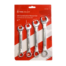 Load image into Gallery viewer, Tool Valley 51165 SAE Combination Wrench Set, 4 Pcs - Red Table