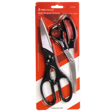 Tool Valley 51244 Multi-Purpose Scissors, 2 Pcs - Red Table