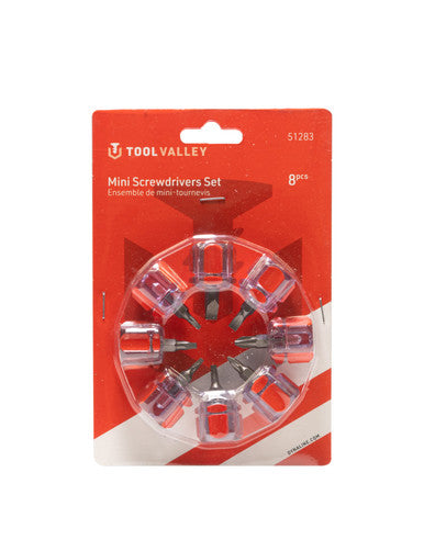 Tool Valley 51283 Mini Screwdrivers Set - Red Table