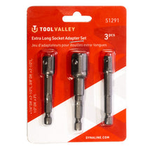 Load image into Gallery viewer, Tool Valley 51291 Extra Long Socket Adapter Set, 3 Pcs - Red Table