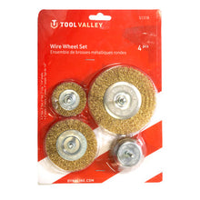 Load image into Gallery viewer, Tool Valley 51318 Wire Wheel Set, 4 Pcs - Red Table