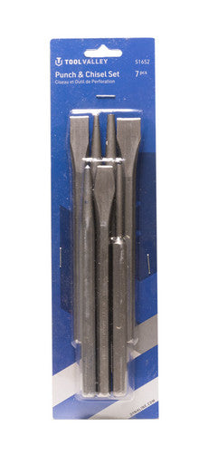 Tool Valley 51652 7pc Punch & Chisel Set Tool Cache Blue Table