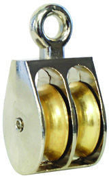 Dynaline 55906 Pulley. Double Fixed 3/4 Die Cast. Fits 3/16 Rope