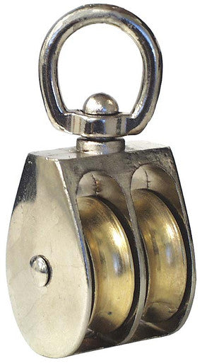 Dynaline 55928 Pulley, Double Swivel 1-1/2 Die Cast. Fits 7/16 Rope