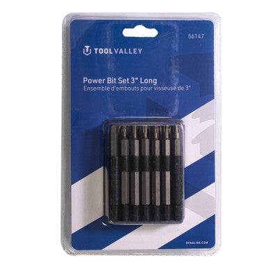 Tool Valley 56147 Power Bit Set 3" Long , 29 Pcs - Blue Table