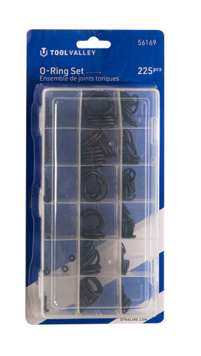 Tool Valley 56169 O-Ring Set, 225 Pcs - Blue Table
