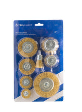 Load image into Gallery viewer, Tool Valley 56181 Wire Brush Set, 8 Pcs - Blue Table