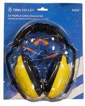 Load image into Gallery viewer, Tool Valley 56209 Ear Muffs &amp; Safety Glasses Set - Blue Table
