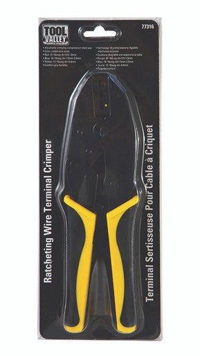 Tool Valley 77316 Ratcheting Wire Trminl Crimper Pro Tool - Black Table