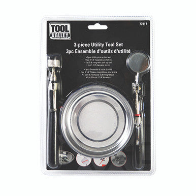 Tool Valley 77317 Utility Pick-up Tool Set- 3pc Pro Tool - Black Table