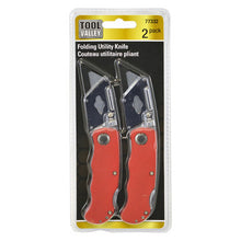 Load image into Gallery viewer, Tool Valley 77332 Folding Utility Knife - 2 Pack Pro Tool - Black Table