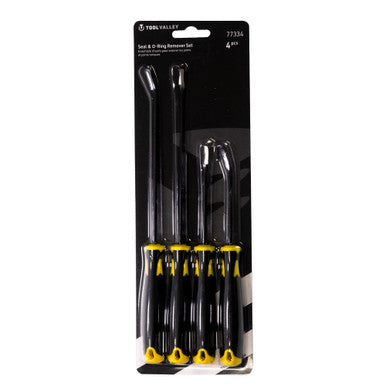 Tool Valley 77334 4pc Seal & O-Ring Remover Set Pro Tool - Black Table