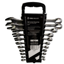 Load image into Gallery viewer, Tool Valley 77336 SAE Combo Wrench Set - 11pc Pro Tool - Black Table