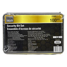 Load image into Gallery viewer, Tool Valley 77343 Security Bit Set - 100 pc Pro Tool - Black Table