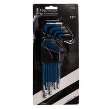 Load image into Gallery viewer, Tool Valley 77352 13pc SAE Non Slip Hex Key Set Pro Tool - Black Table